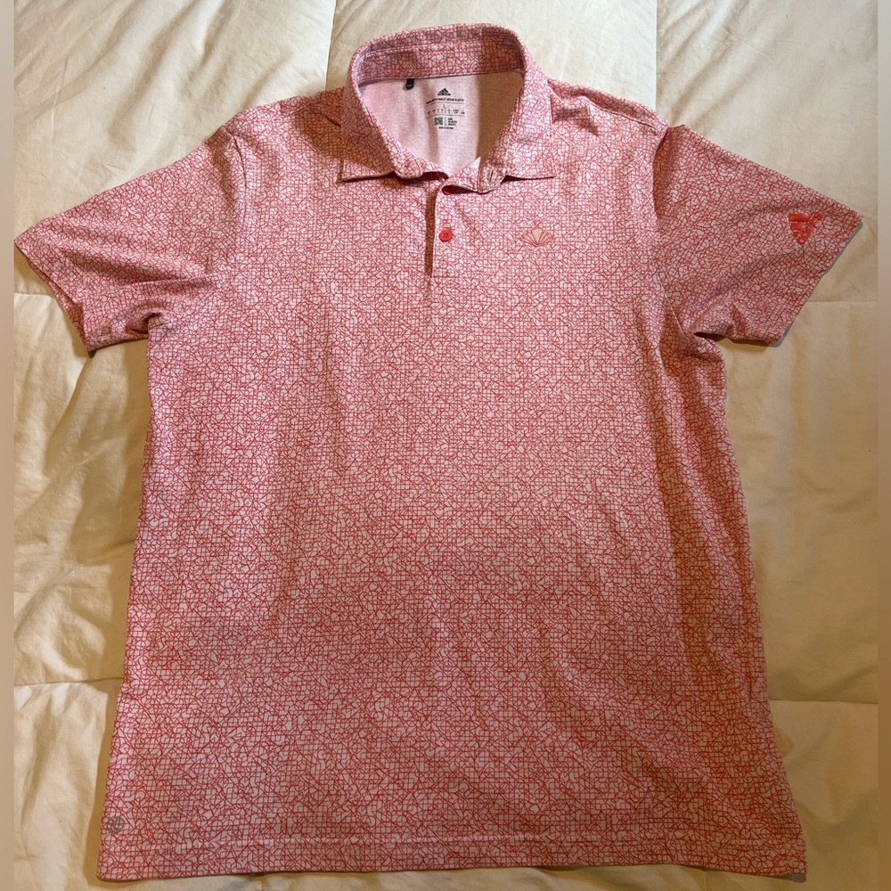 Adidas Abstract Print Golf Polo Large